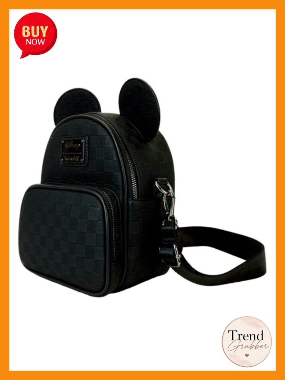 Loungefly Disney Mickey Mouse Vegan Leather Convertible Mini Backpack Crossbody - Picture 2 of 5